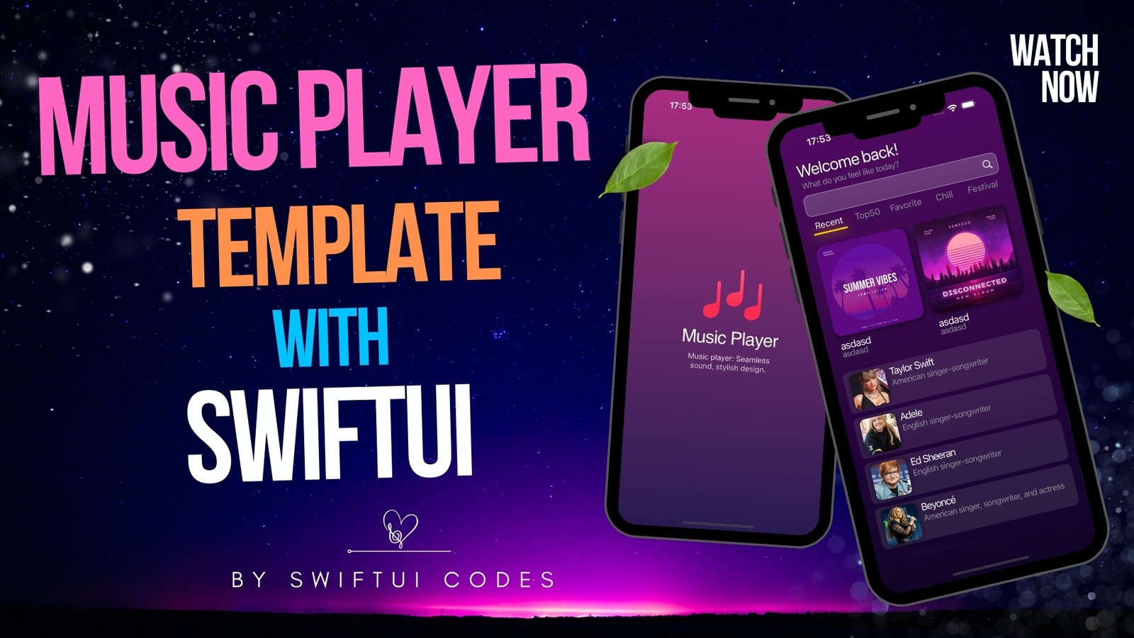 Music Player Template with SwiftUI UI1